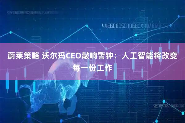 蔚莱策略 沃尔玛CEO敲响警钟：人工智能将改变每一份工作
