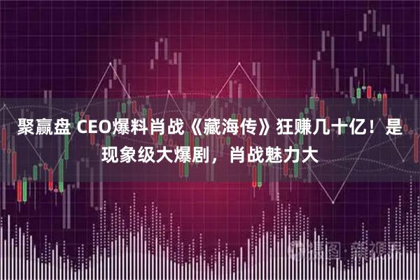 聚赢盘 CEO爆料肖战《藏海传》狂赚几十亿!是现象级大爆剧,肖战魅力大
