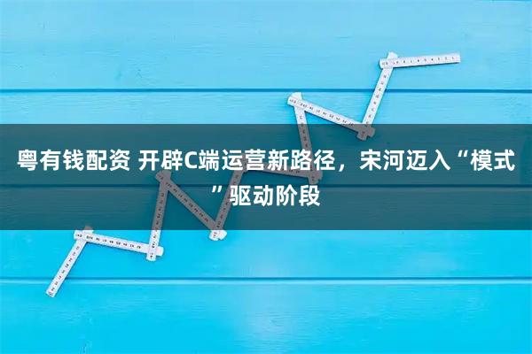 粤有钱配资 开辟C端运营新路径，宋河迈入“模式”驱动阶段