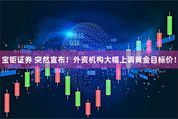 宝钜证券 突然宣布!外资机构大幅上调黄金目标价!